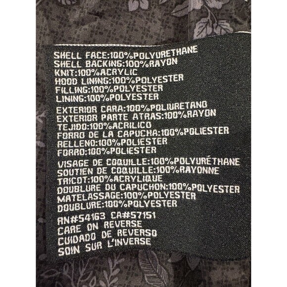 Guess Women’s Faux Leather Biker Jacket Black Removable Hood Size Medium - Picture 7 of 10